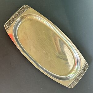 Vtg Springtime stainless steel bread sandwich trinket tray Japan